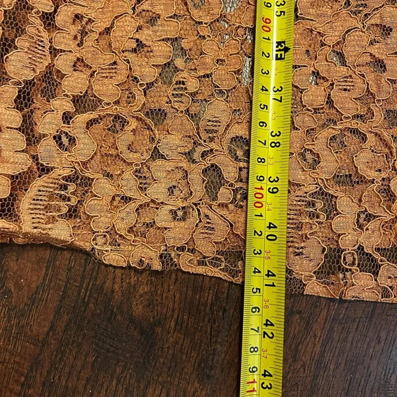 Vintage 1940s Handmade Orange Battenburg Lace Open Front Closure 3/4 Sleeve Coat - Picture 5 of 6